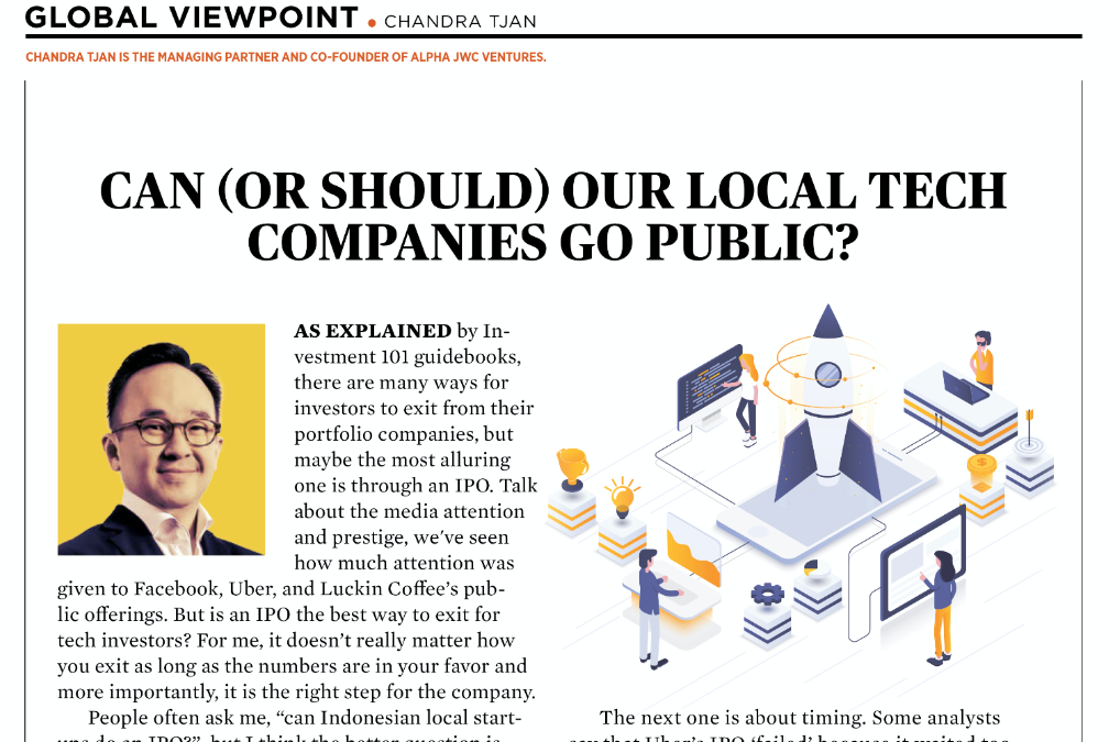 Can (or should) Our Local Tech Companies Go Public?